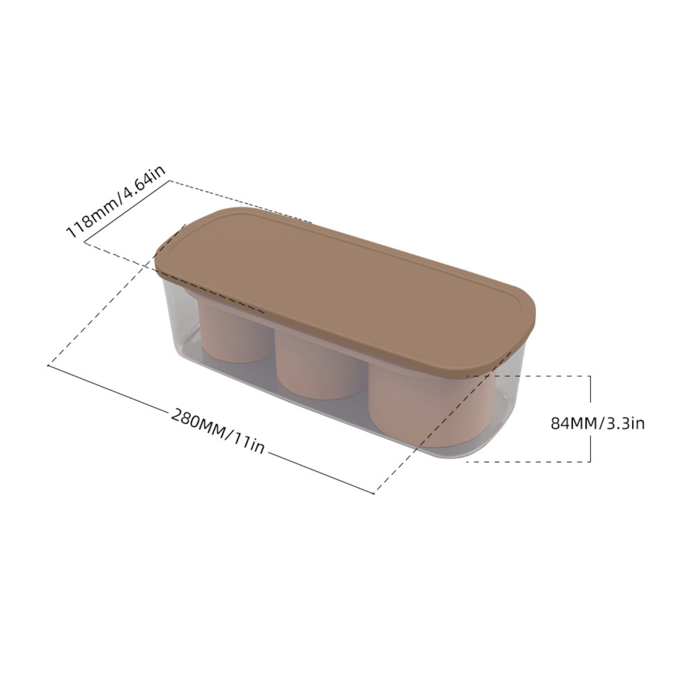 Silicone Ice Cube Tray with Lid and Bin - OCEAN 6
