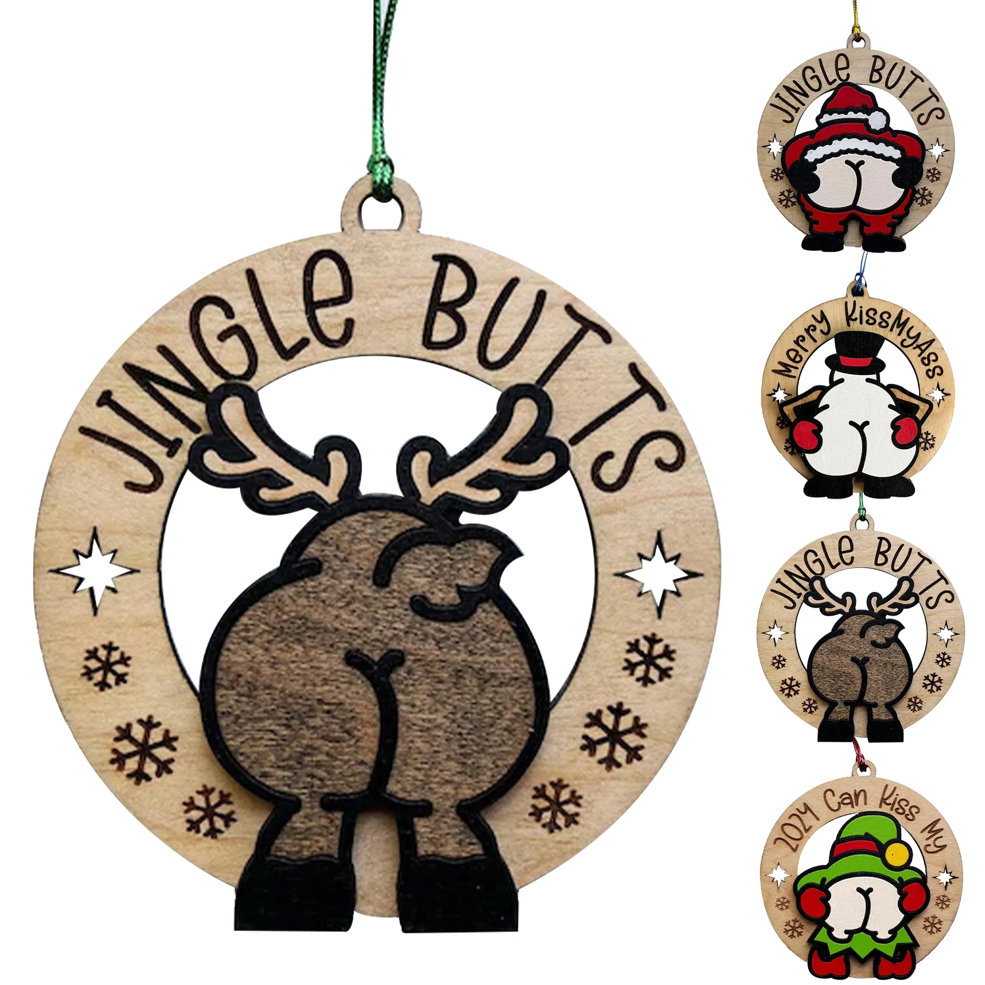 Wood Holiday Christmas Tree Ornament 2