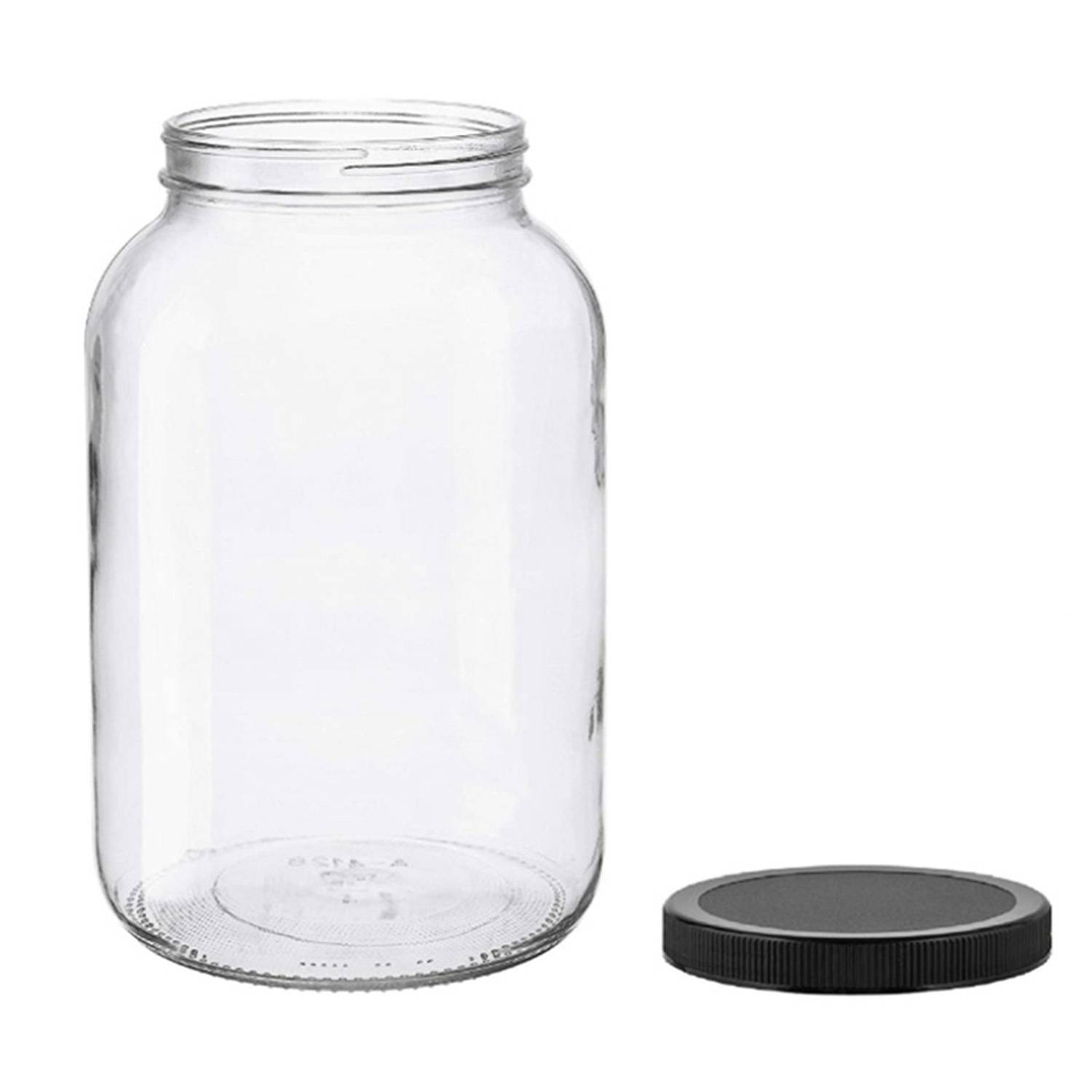 1 Gallon Plastic Lid Glass Mason Jar 1