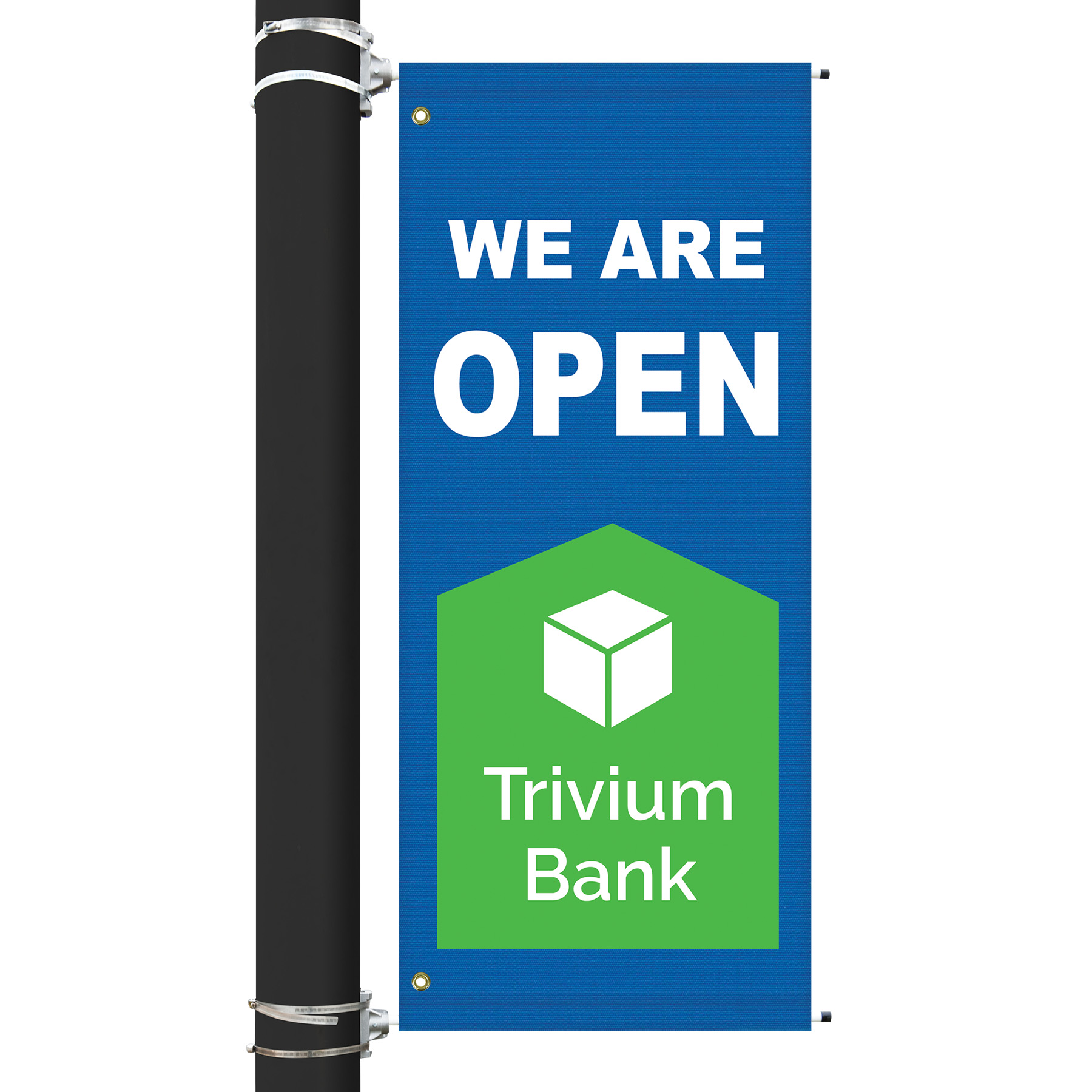 54" x 22" Custom Sunbrella™ Avenue Banner-2 Color Imprint 9