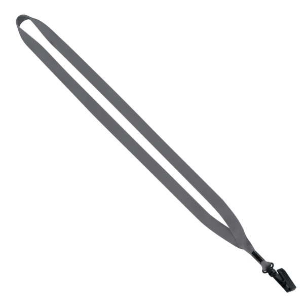 1/2" Polyester Lanyard with Plastic Bulldog Clip 25
