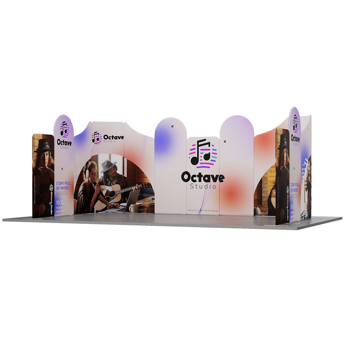 NEW MagLock 10'x20' Booth Fabric Display Kit C 4