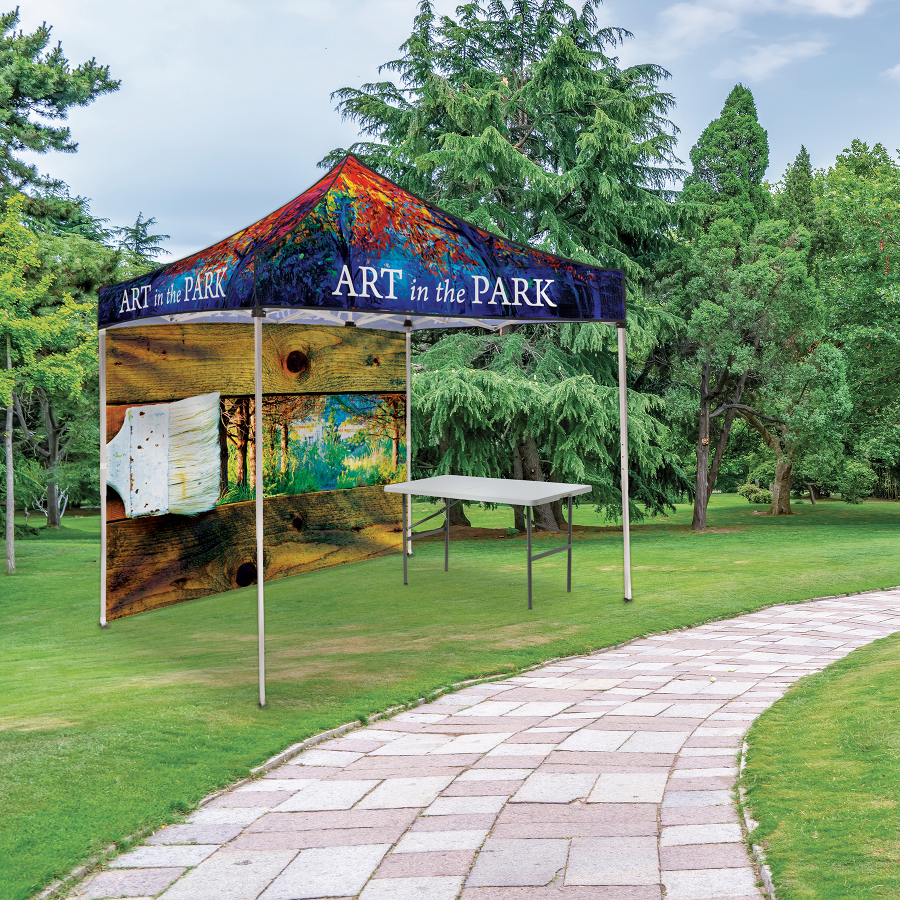 10' Square Canopy Tent W/One Full Wall 4