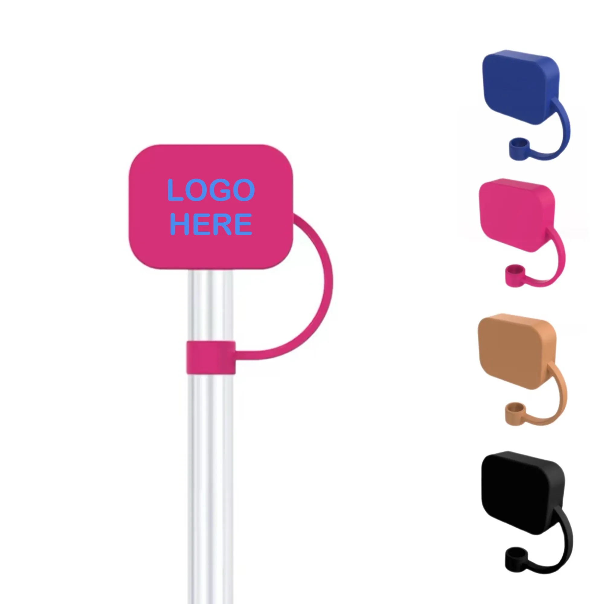 Square Silicone Dustproof Straw Cap 3