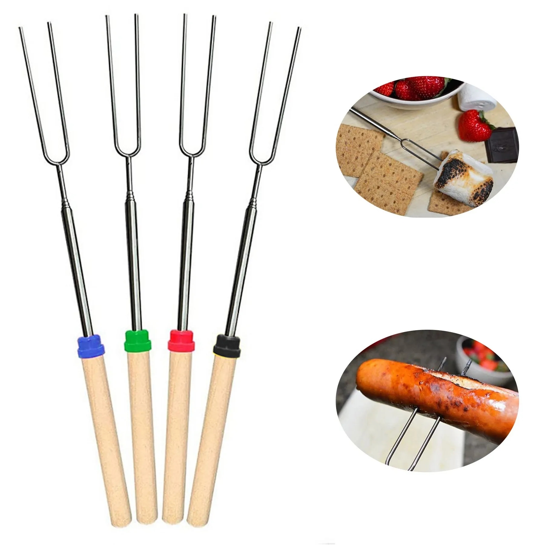 Stainless Steel Marshmallow Roasting BBQ Sticks 3