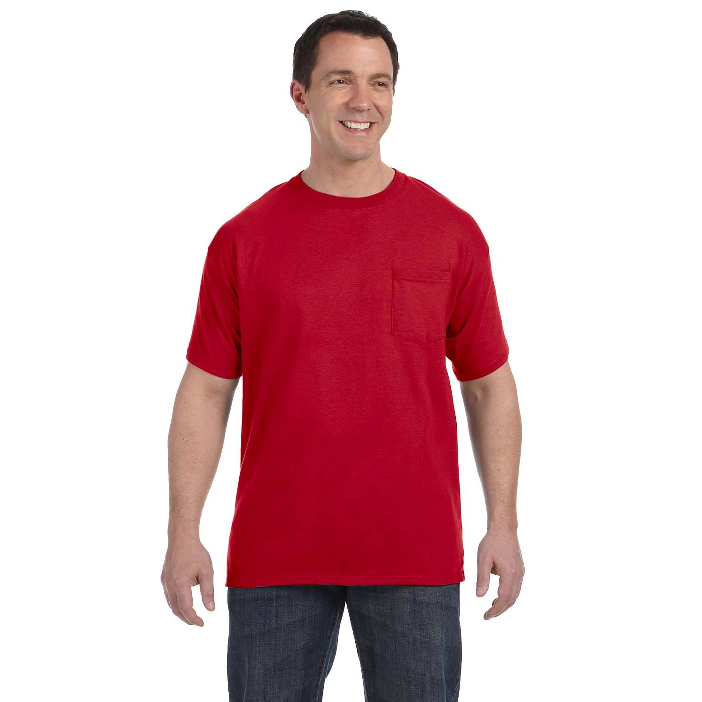 Hanes Men's 6.1 oz Tagless Pocket T-Shirt 8