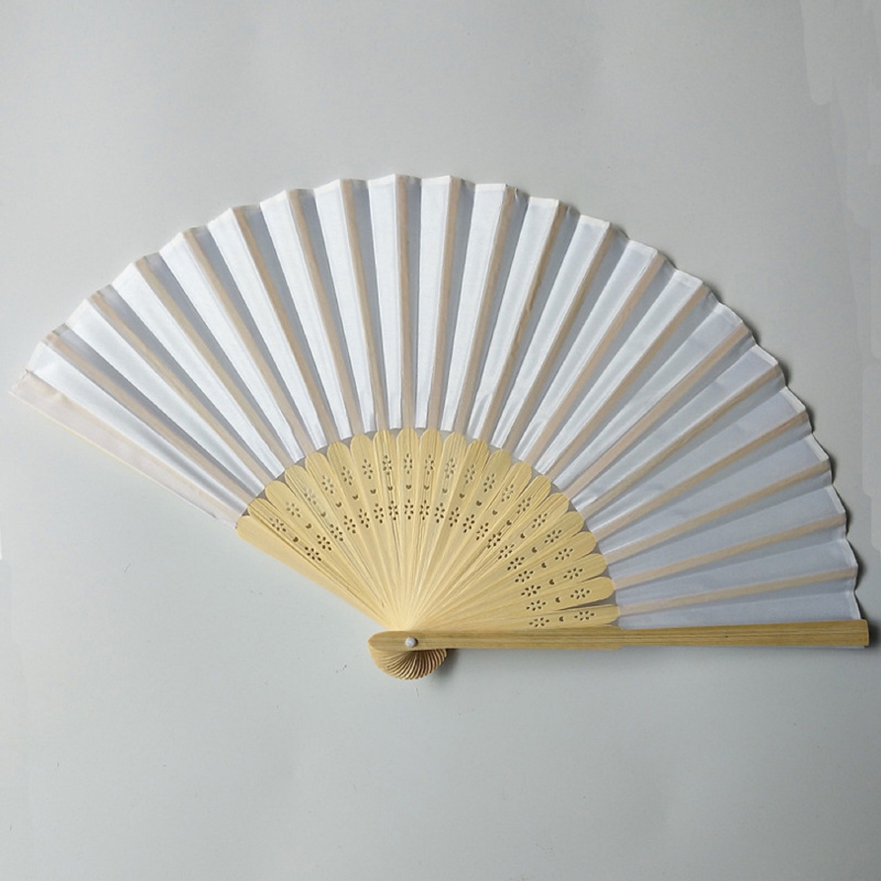 Full Color Folding Bamboo Paper Hand Fan 3