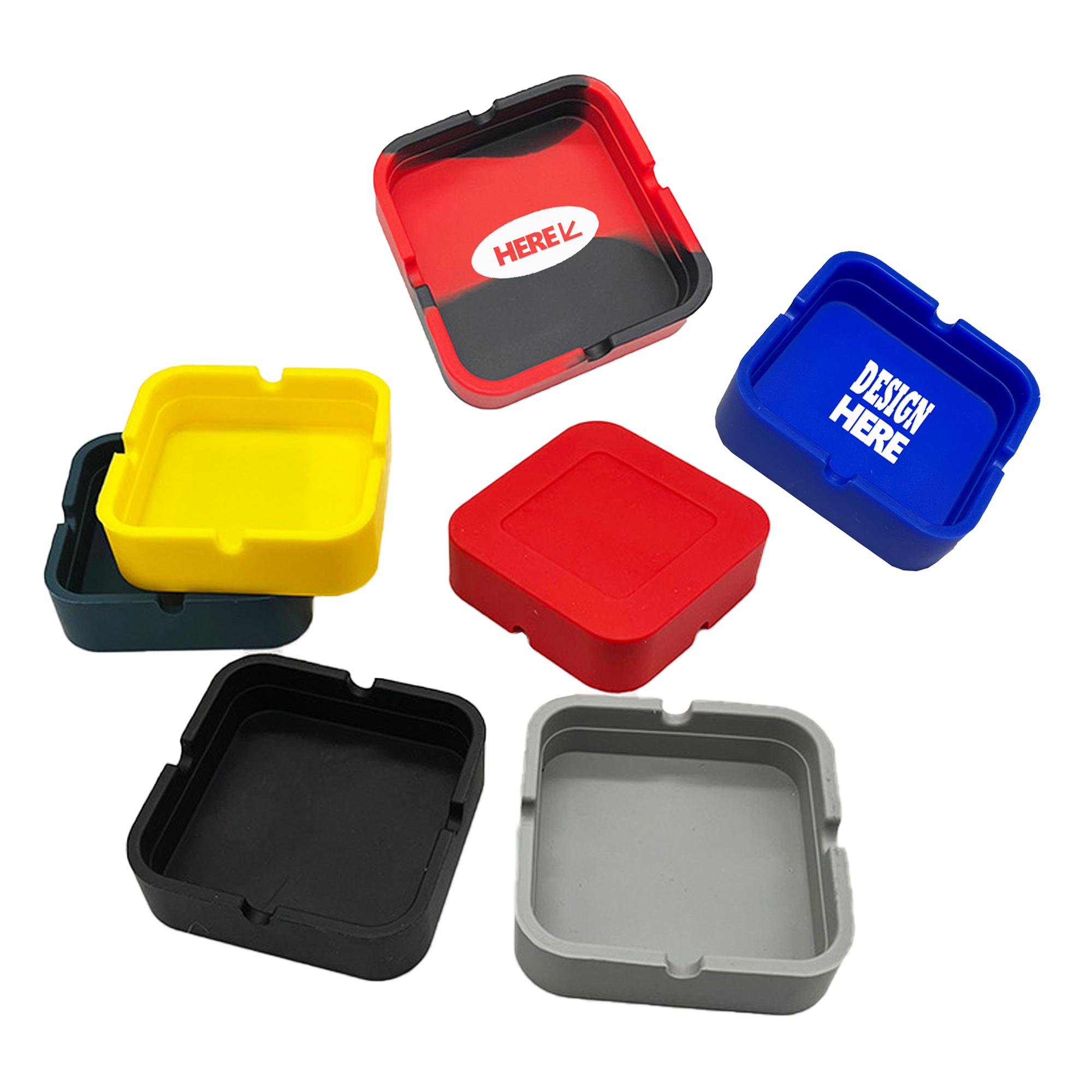 Flexible and Portable Silicone Square Ashtray 2