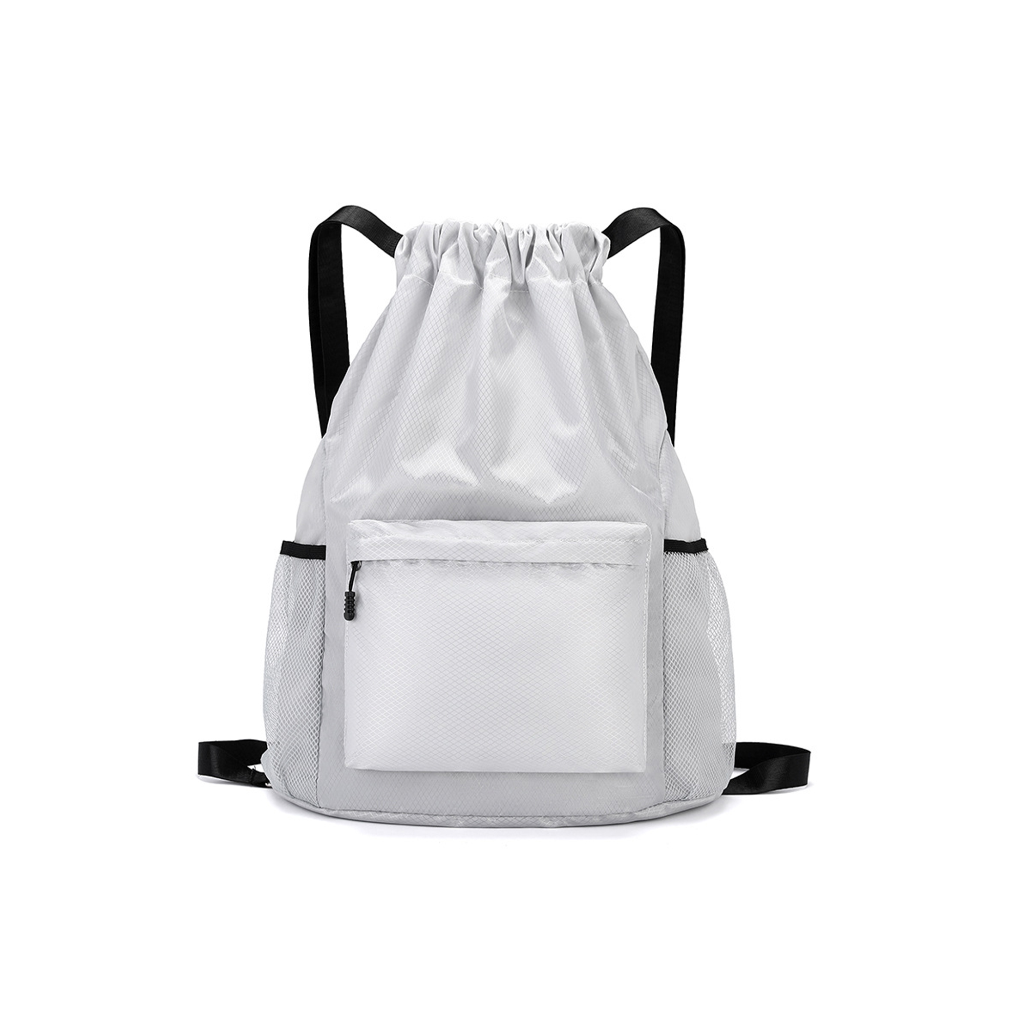Customizable Oxford Mesh Gym Bag with Zipper Pocket 4