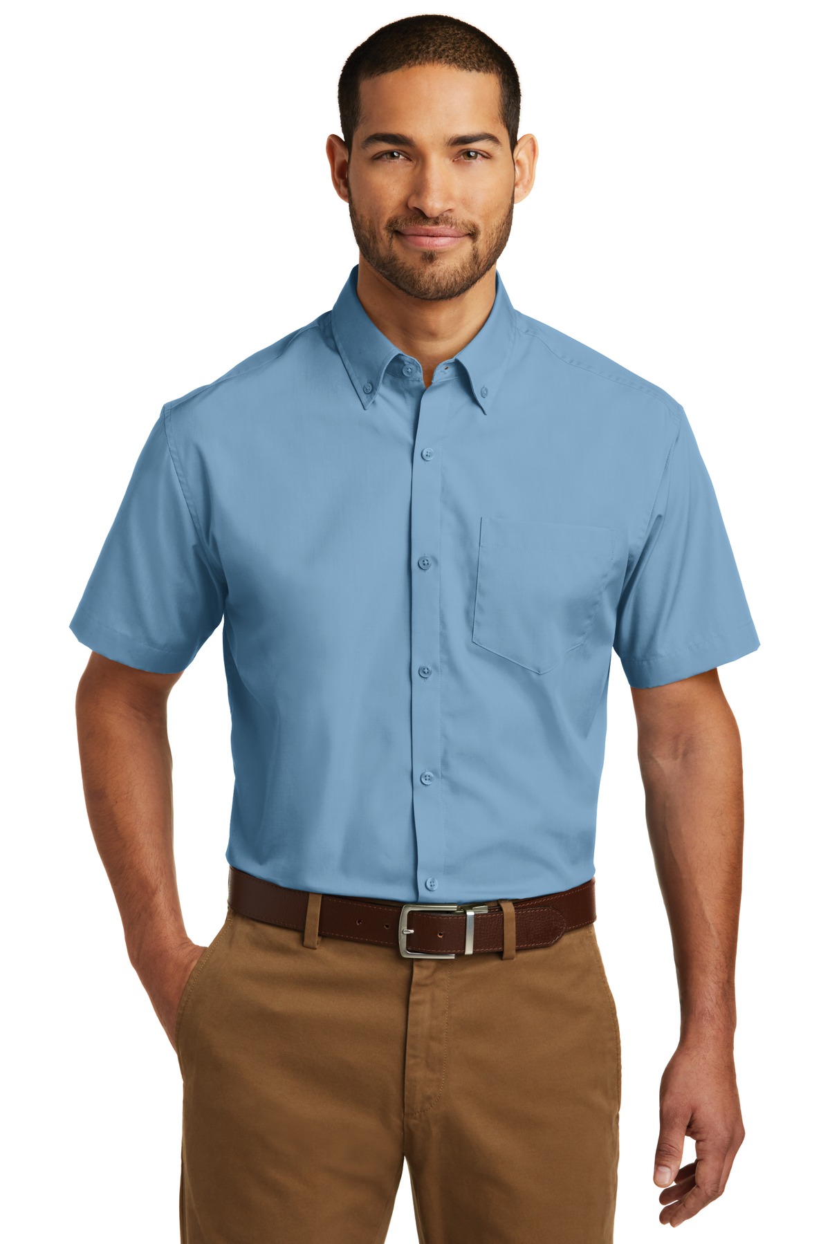 Short Sleeve Carefree Poplin Shirt