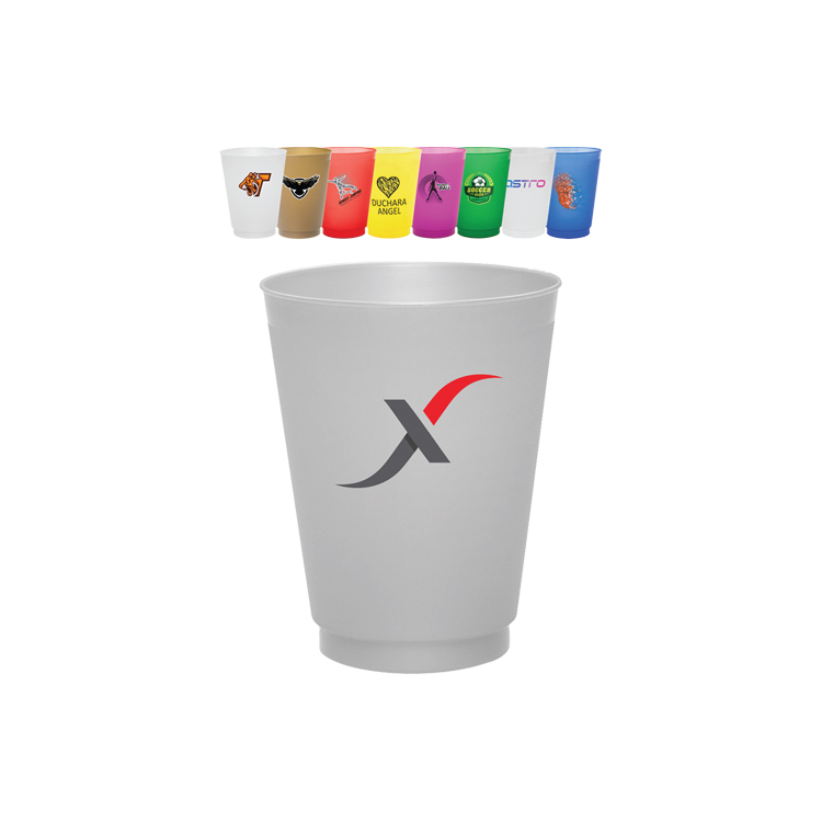 16 oz. Frost Flex Frosted Plastic Stadium Cup 12