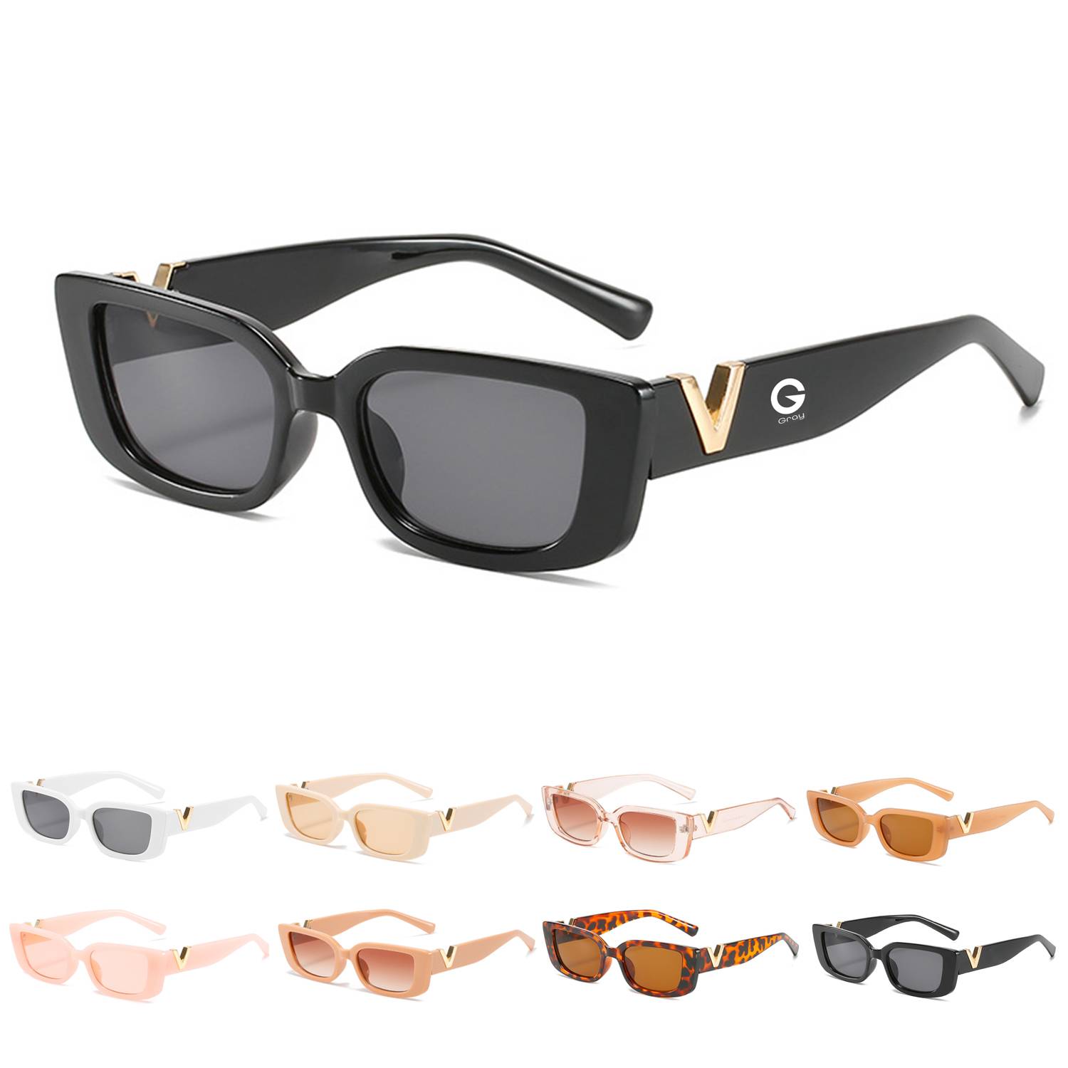 Vintage Rectangle Sunglasses UV400