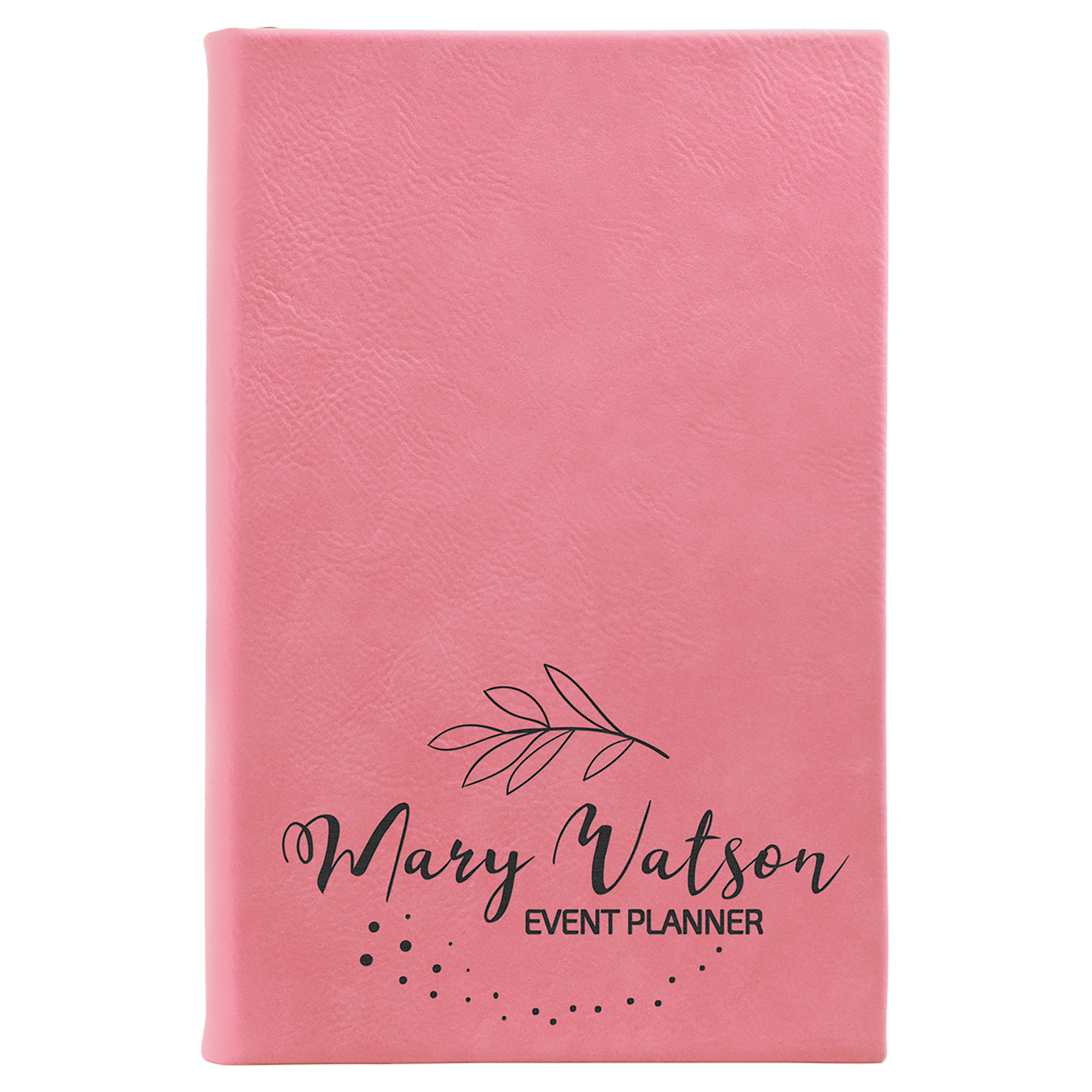 5 1/4" x 8 1/4" Pink Leatherette Sketch Book-Unlined Paper 1