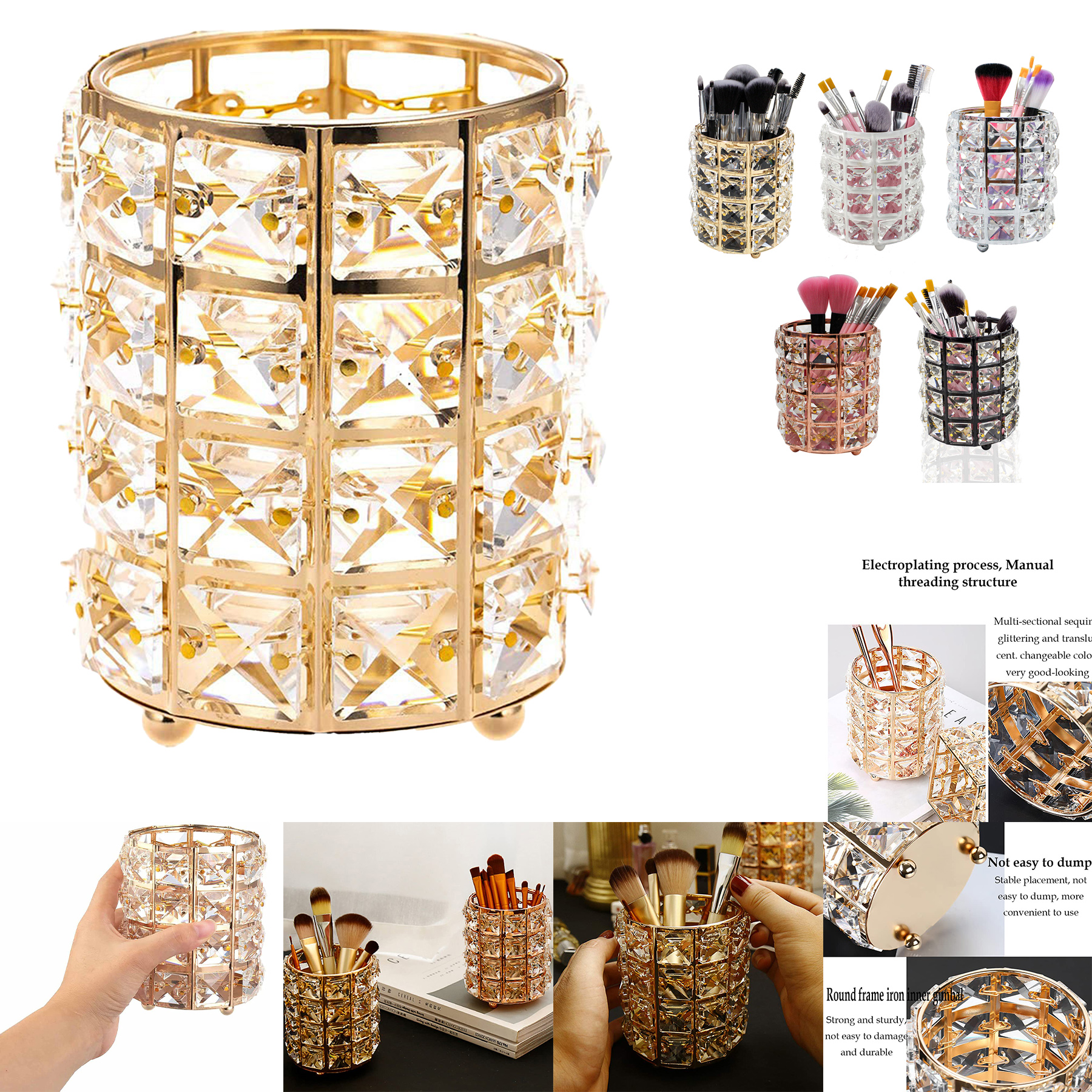 Crystal Makeup Brush Holder 2