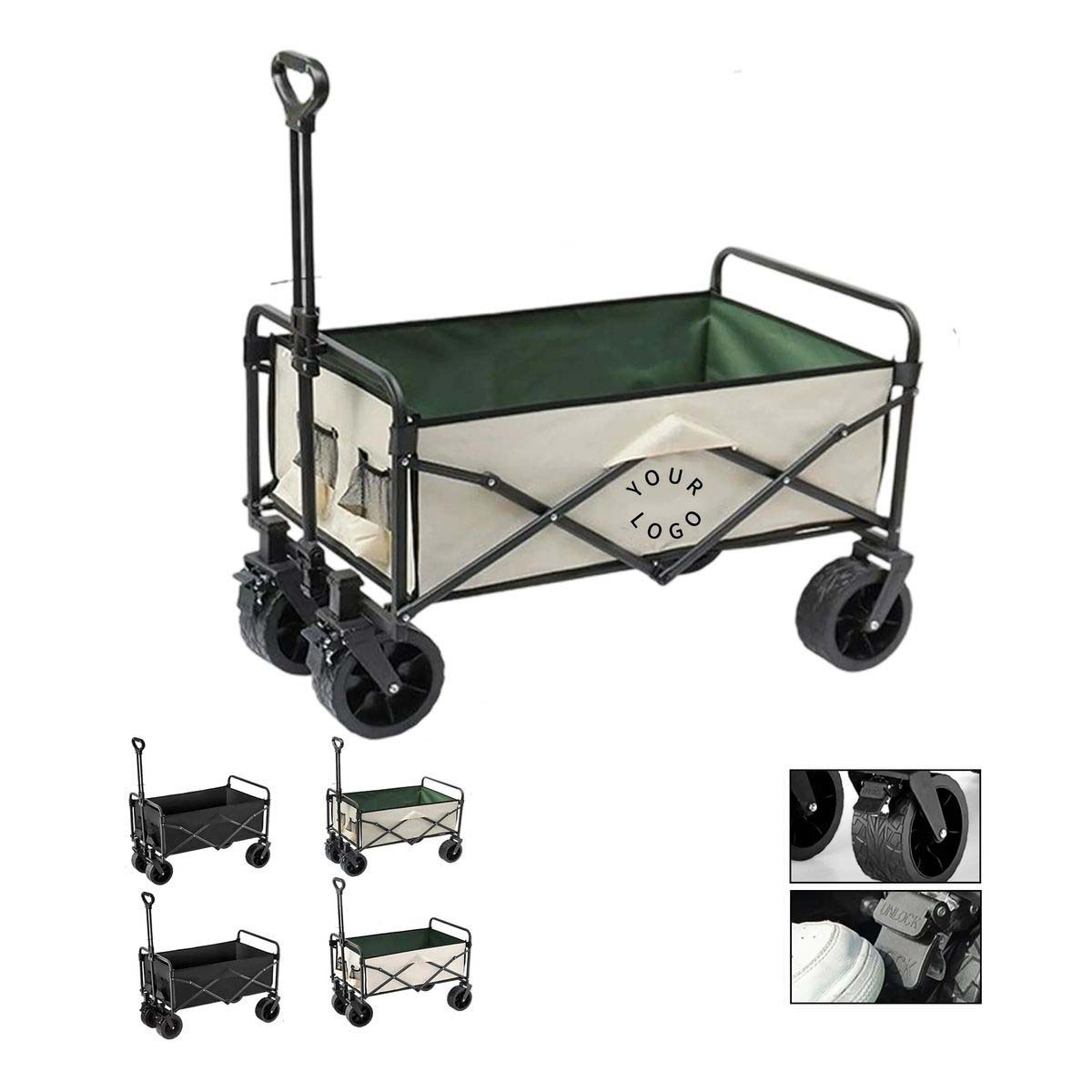 Heavy Duty Folding Utility Cart with Steel Frame 2