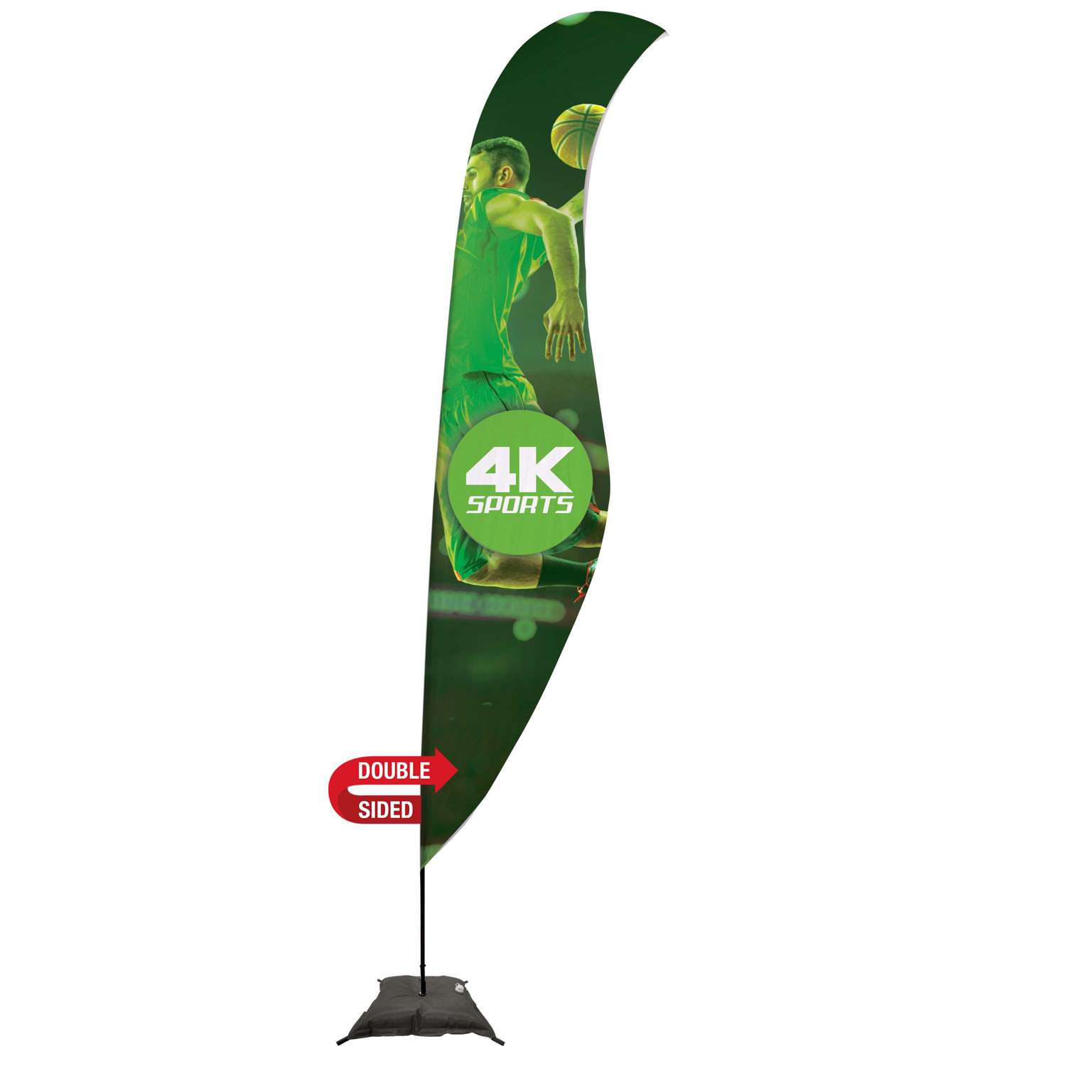 17' Streamline Sabre Sail Sign Kit (Double-Sided with Scissor Base) 4