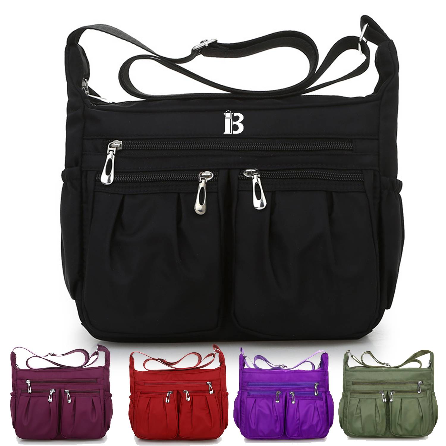 Oxford Cloth Crossbody Bag Multi-compartment Lightweight 9