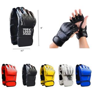 Latex Half-Finger Boxing Gloves w/ Open-Palm Design 3