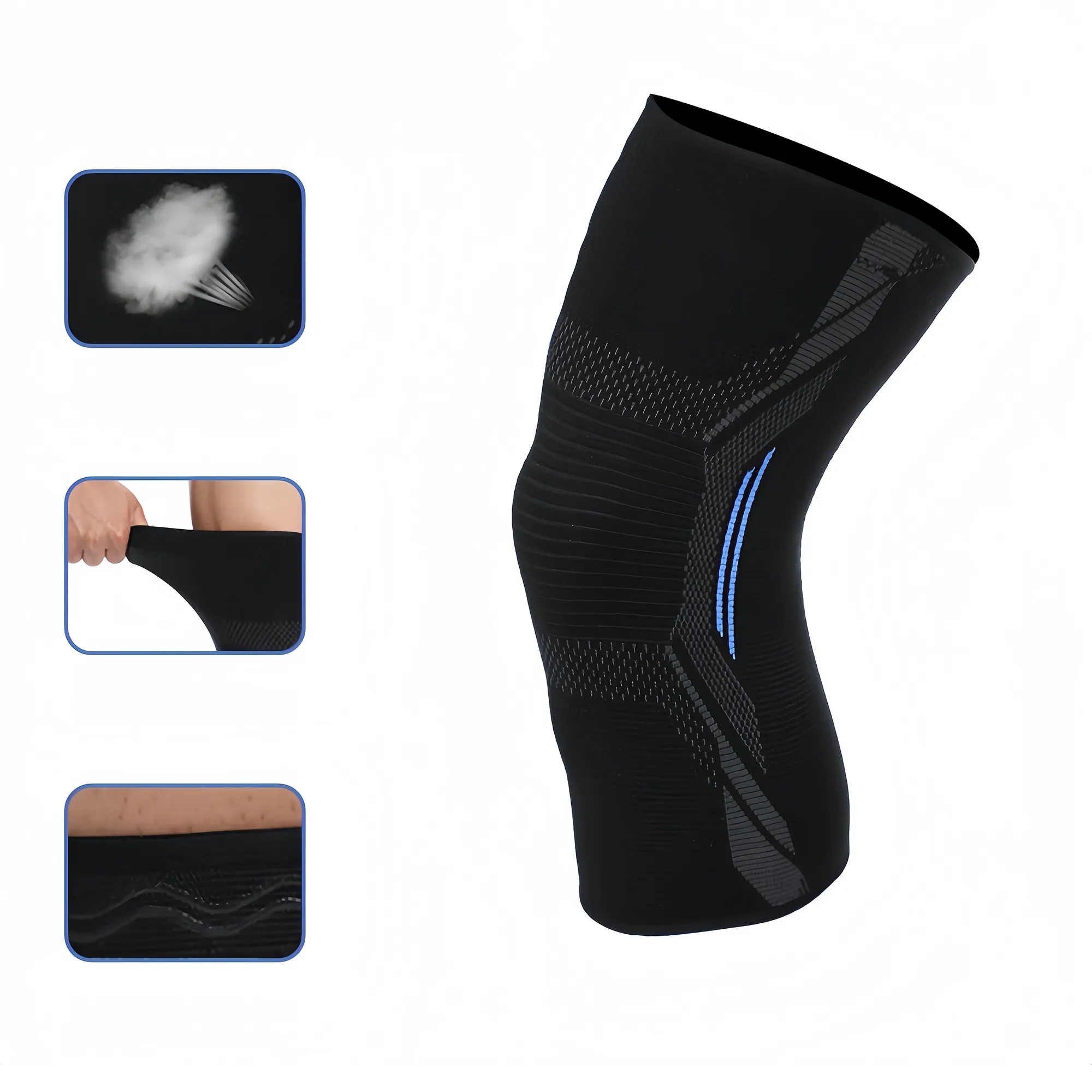 Knitted Nylon Knee Support Brace For Sports & Active Wear 6