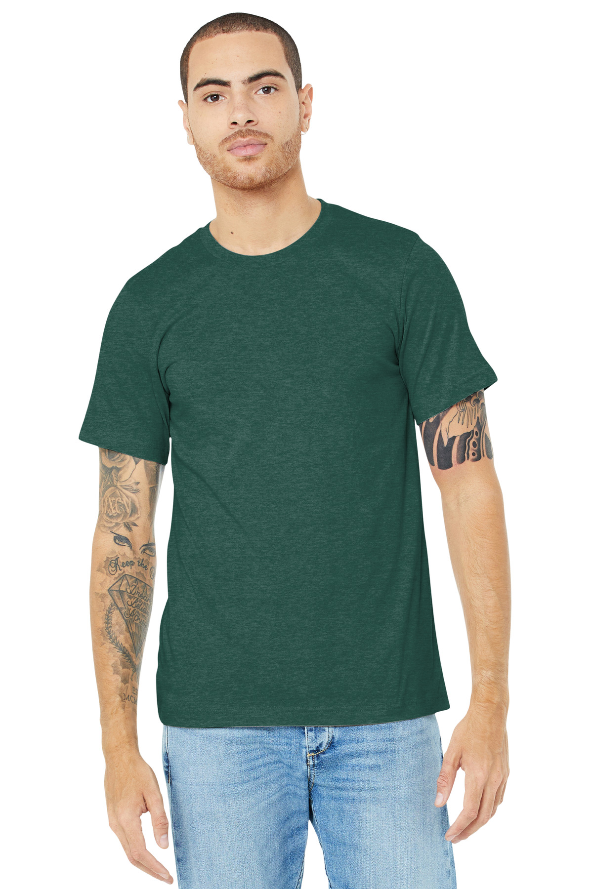 BELLA+CANVAS Unisex Heather CVC Short Sleeve Tee. BC3001CVC 207