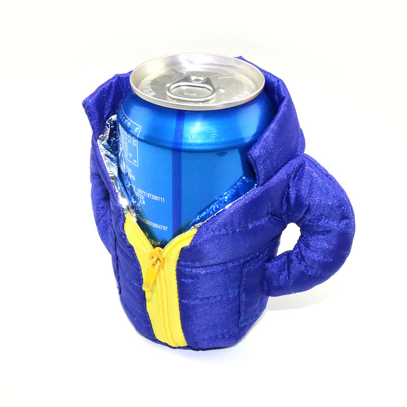 Insulated Can Cooler Puffy Beverage Jacket 4