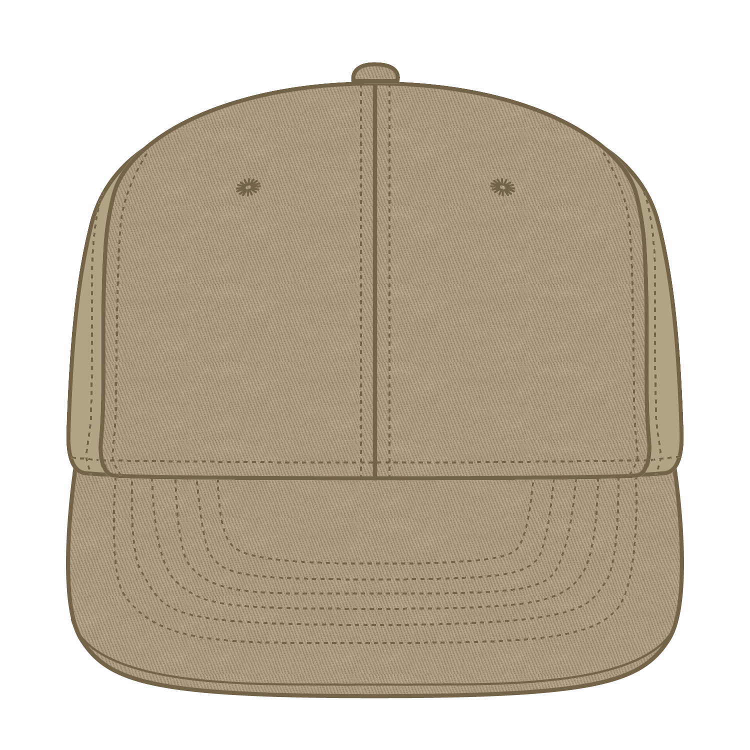OTTO CAP® OTTO FLEX® Fitted 6 Panel Mid Profile Flat Visor Baseball Cap 4