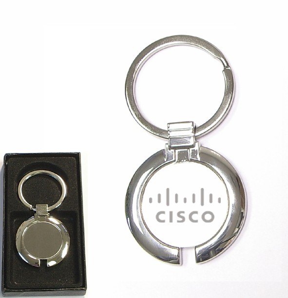 Chrome metal key holder with gift case