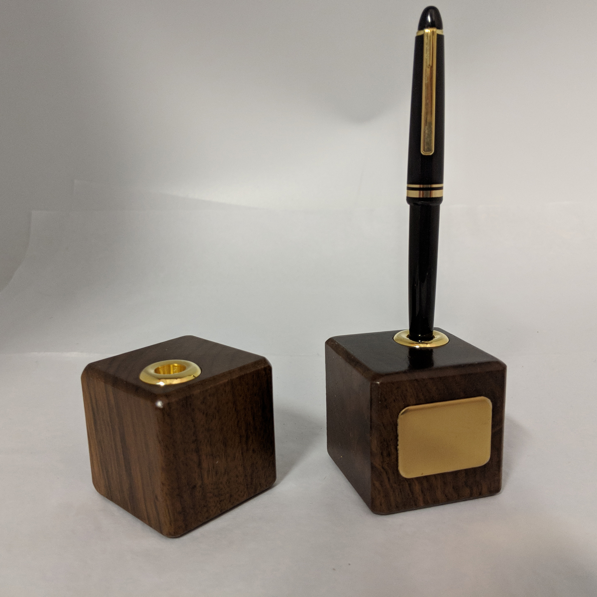 Solid Teak Wood Pen Holder 1