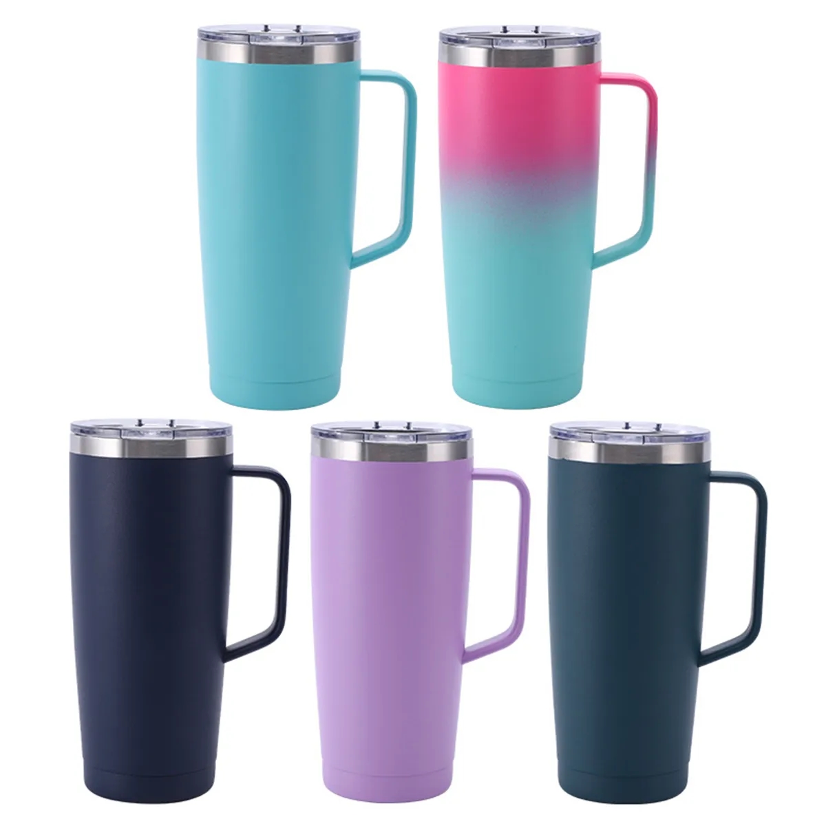 24oz Insulated Coffee Tumbler with Handle 4