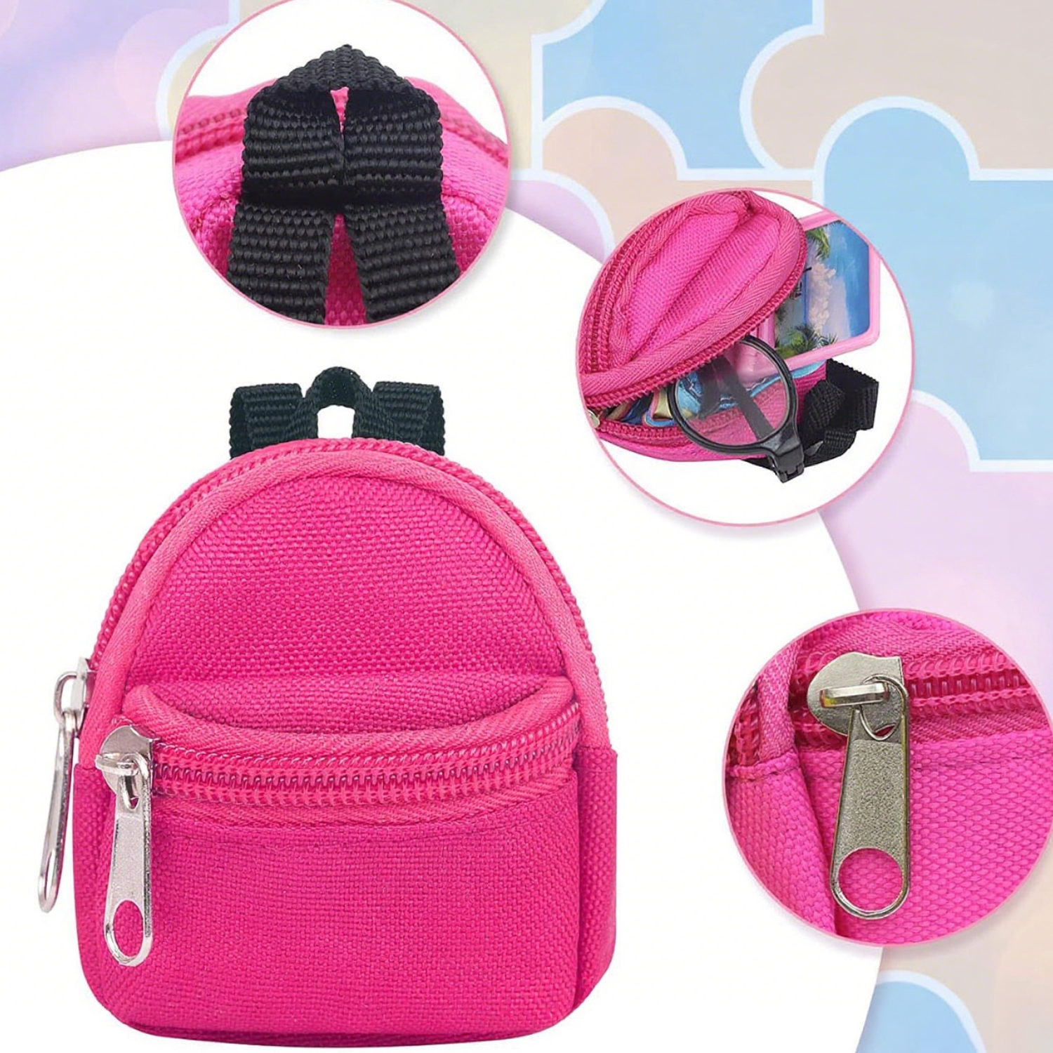 Outdoor Mini Nylon Backpack Shaped Coin Purse 7