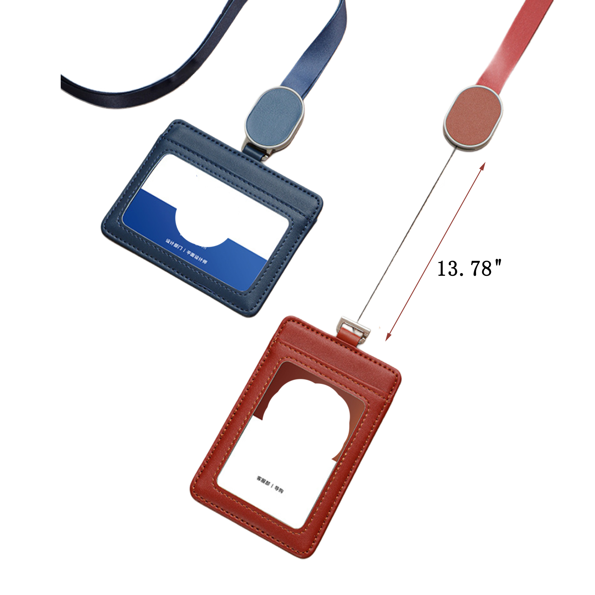 Drawstring Leather ID Card Holder 3