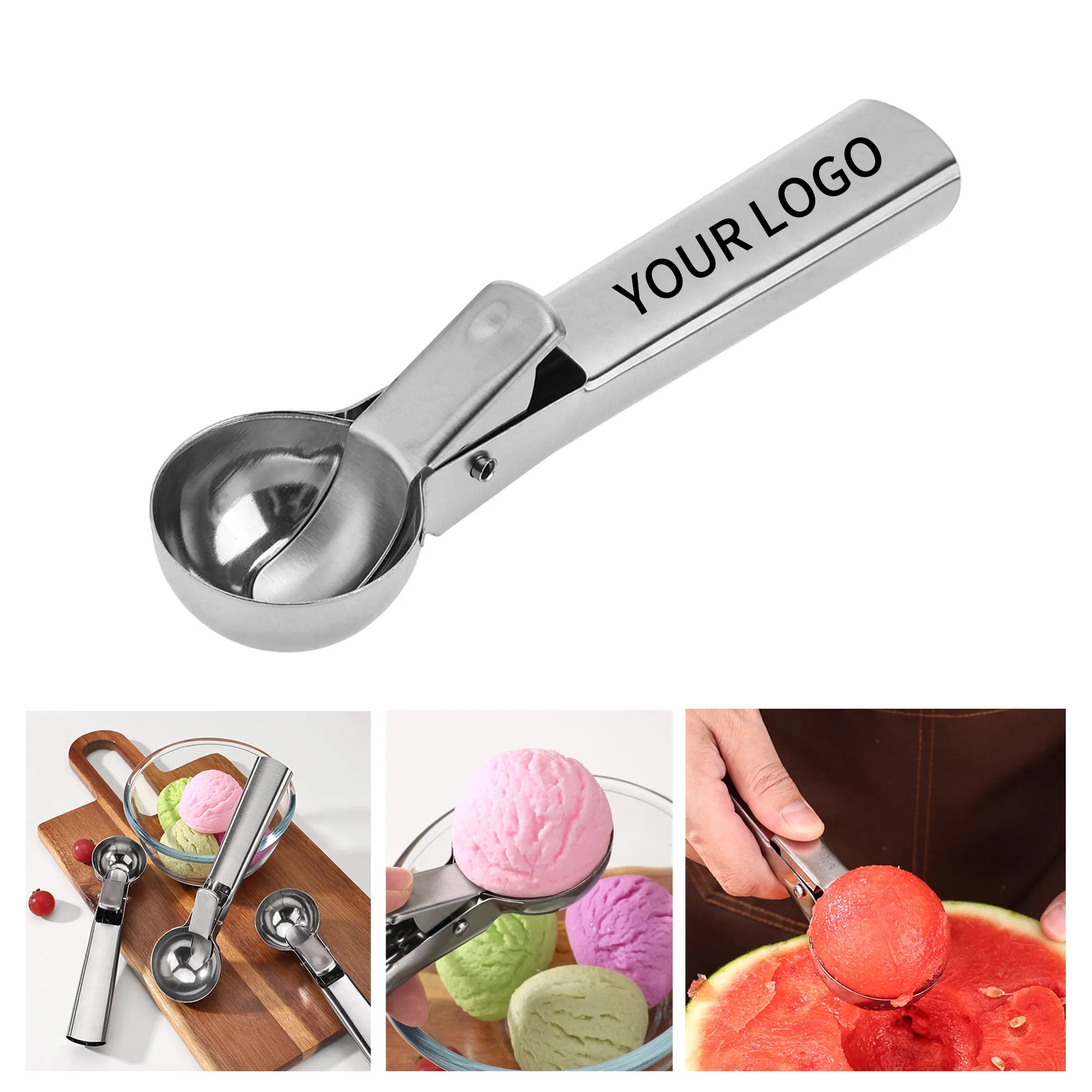 Stainless Steel Ice Cream Scoop 7.2 3