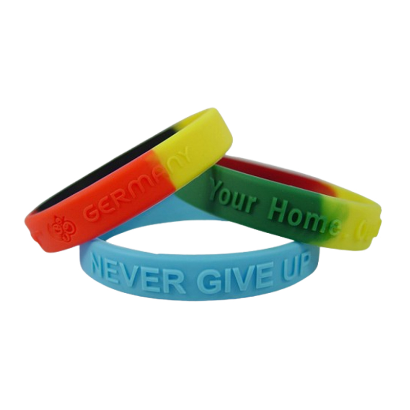 1/2" Embossed & Segmented Silicone Bracelets 1