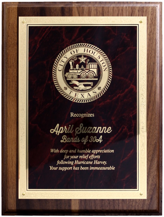 Solid Walnut Plaque w/Brass Plate (7"x 9") 3