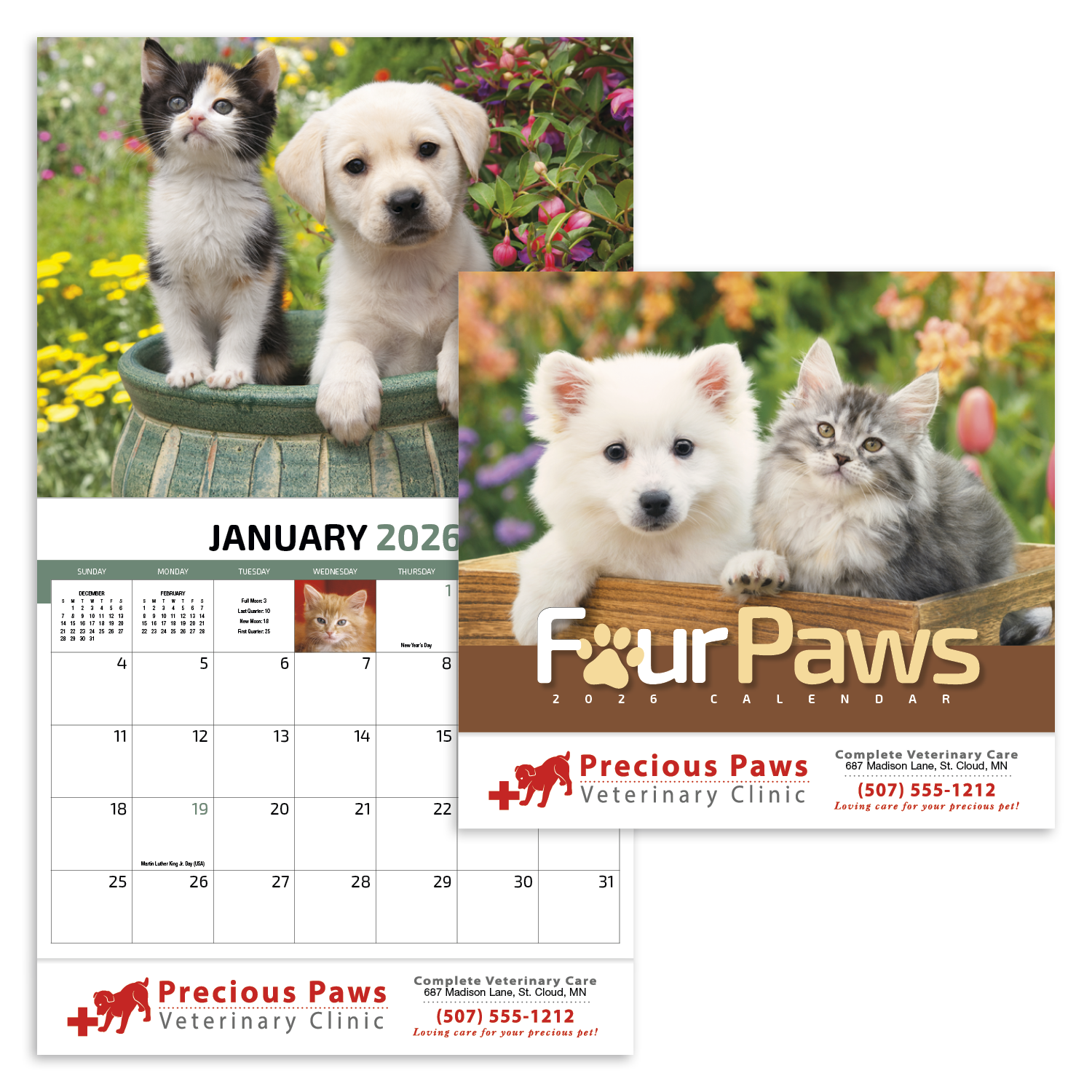 HotLine® Products Four Paws Appointment Calendar - Stapled 34