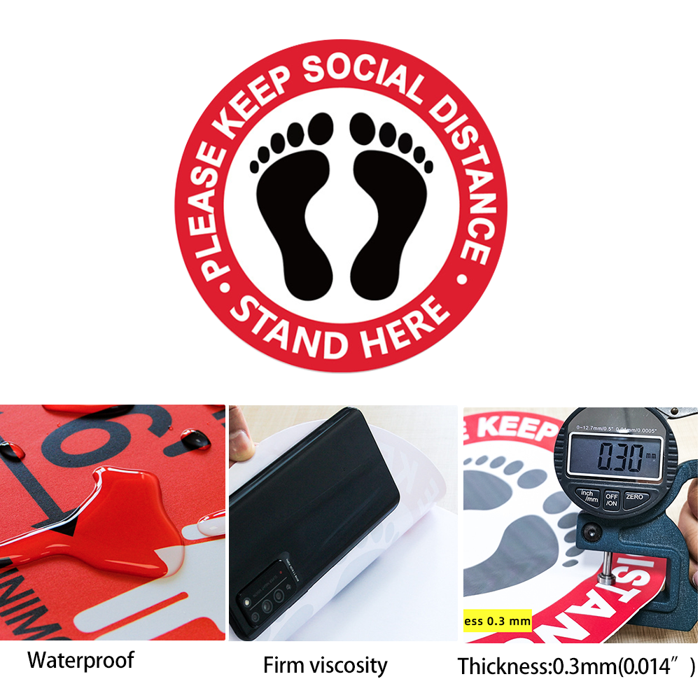 Social Distancing Floor Decal Stickers- 0.30mm thickness 8