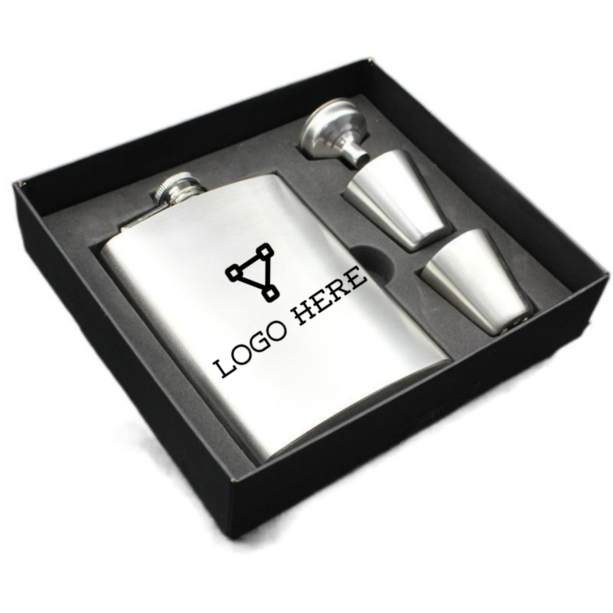 8oz Stainless Steel Hip Flask For Liquor, custom bottle opener with logo imprint 1