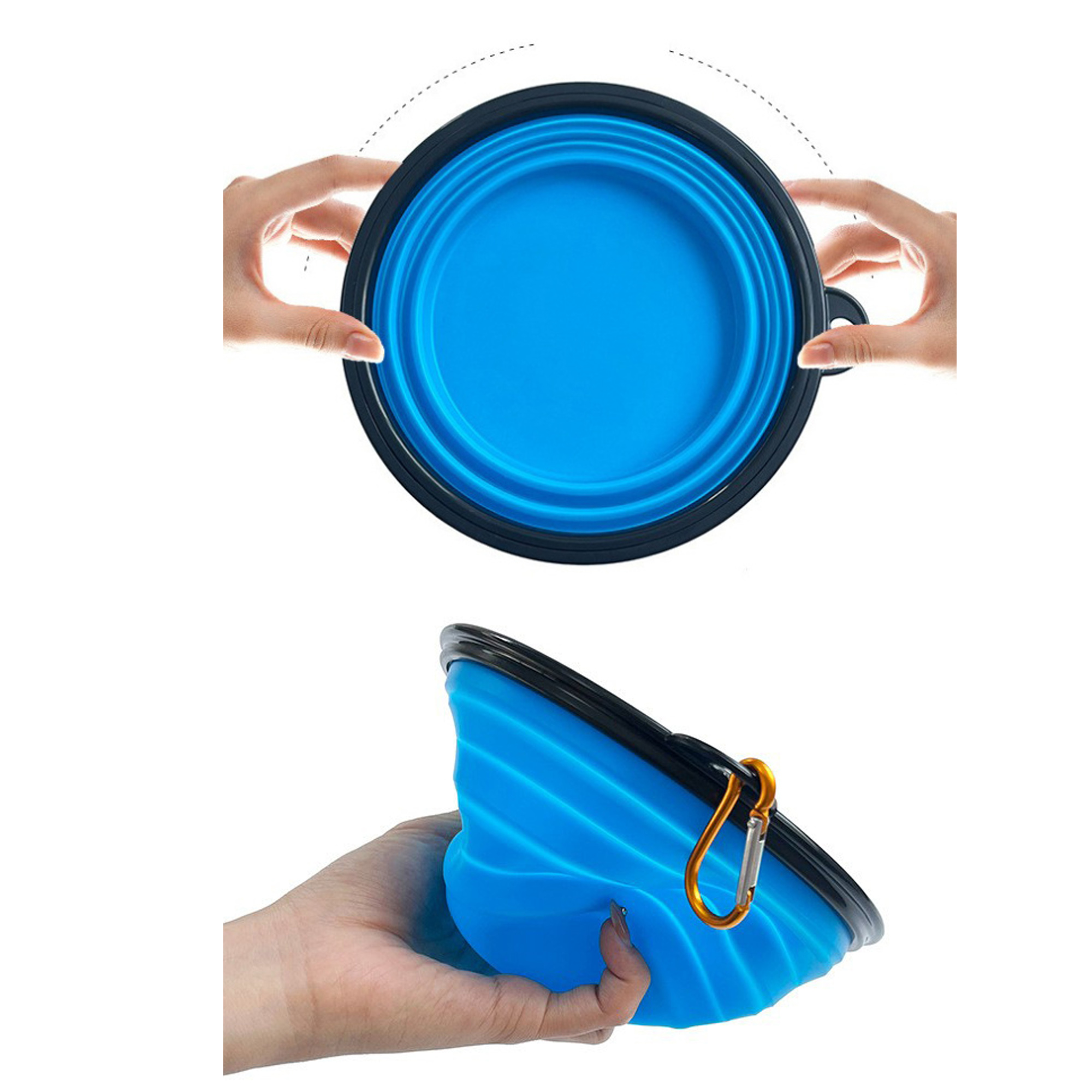 Foldable Silicone Pet Bowls 6.7" 3