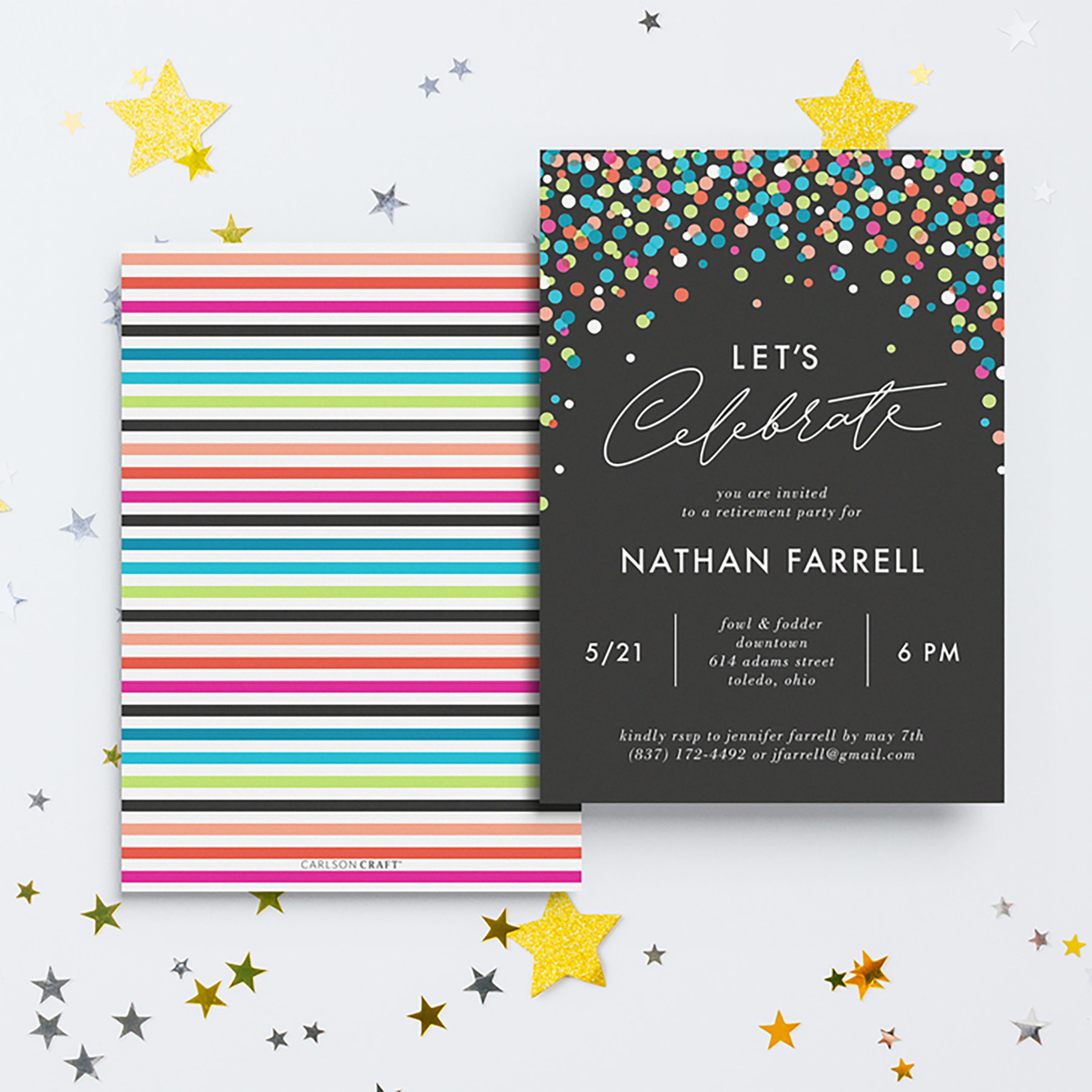 Splashy Confetti Invitation 2