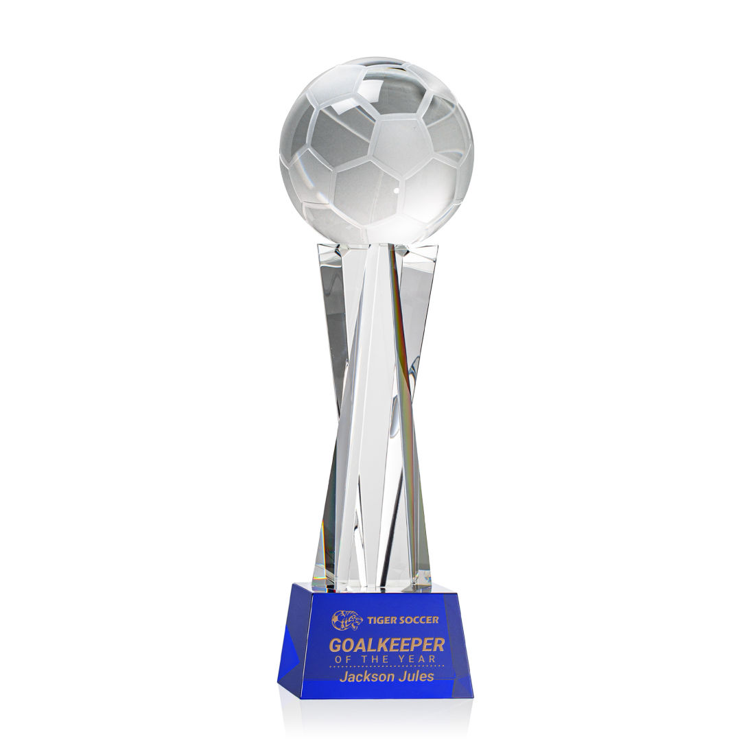 Soccer Ball Award on Grafton Base - Blue 7
