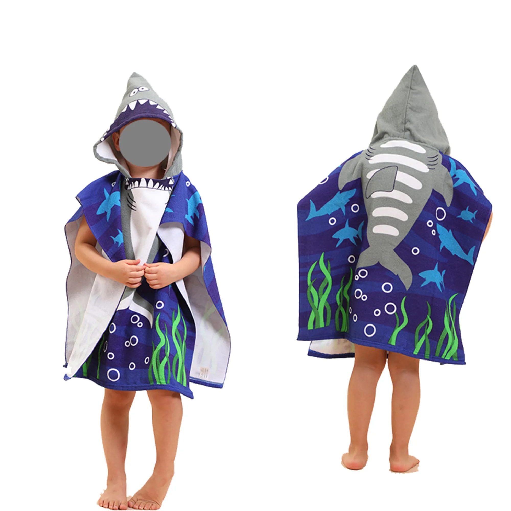 Children's Printed Beach Bathrobe 3