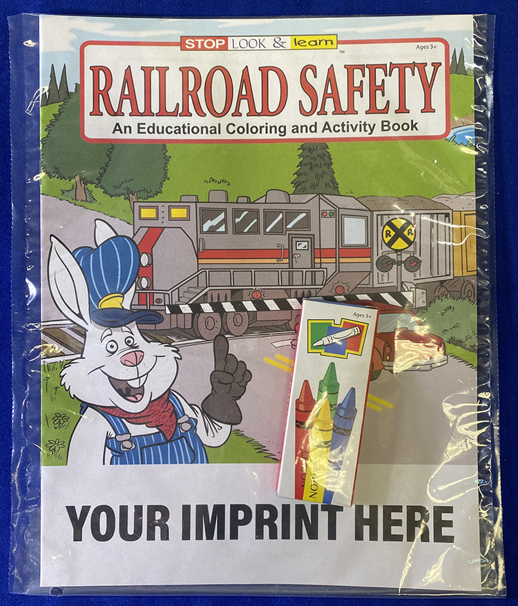 COLORING SET - Railroad Safety Coloring Book Fun Pack 2