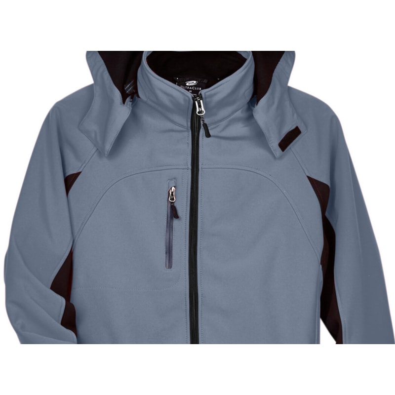 UltraClub Adult Colorblock 3-in-1 Systems Hooded Soft Shell Jacket 2