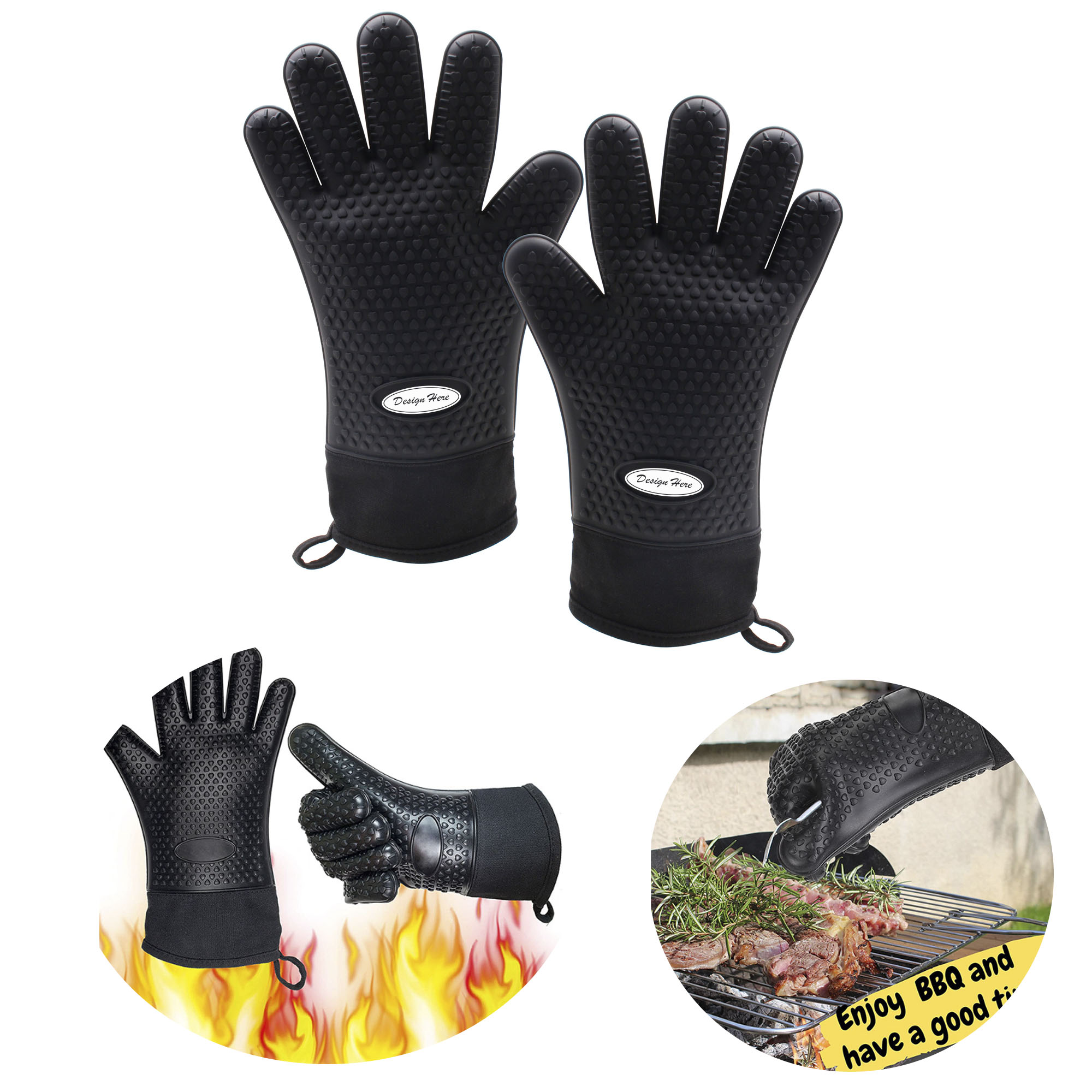 Durable Silicone Oven Mitts for Comfort and Protection 4