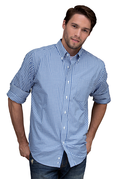 Easy-Care Gingham Check Shirt 37