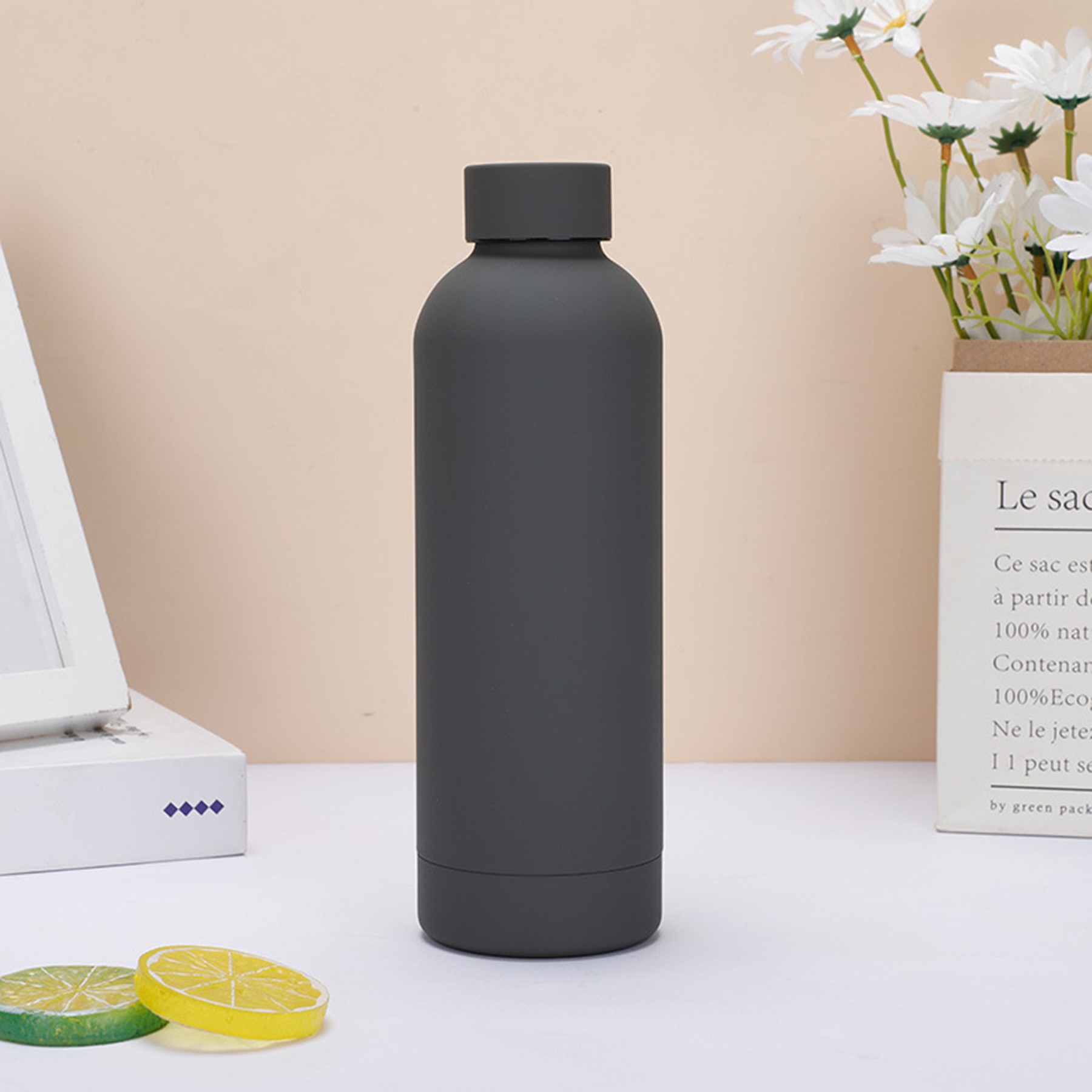 500Ml/17Oz Stainless Steel Frosted Rubber Insulated Water Cup 11