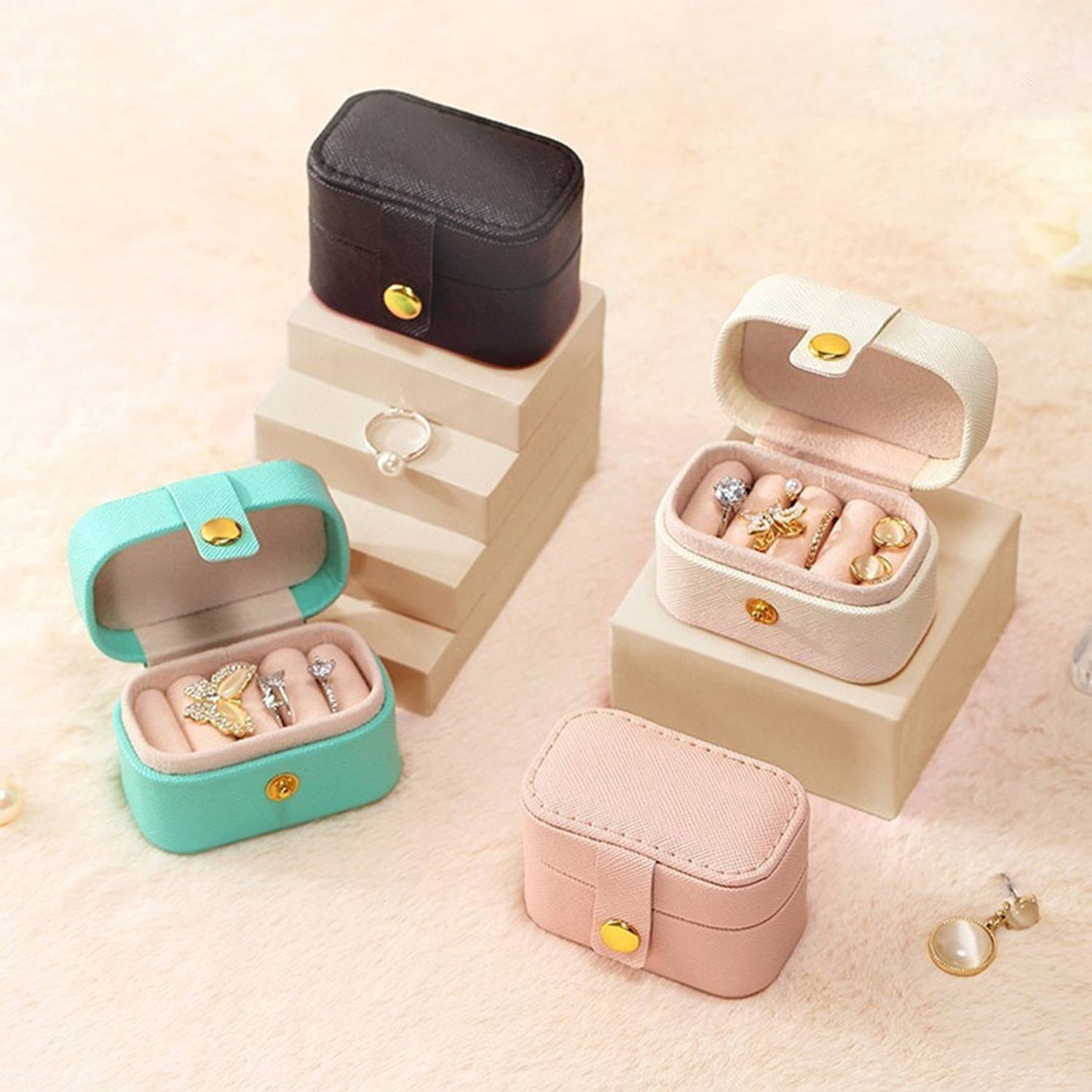 Mini Rectangle Travel Ring Case 5