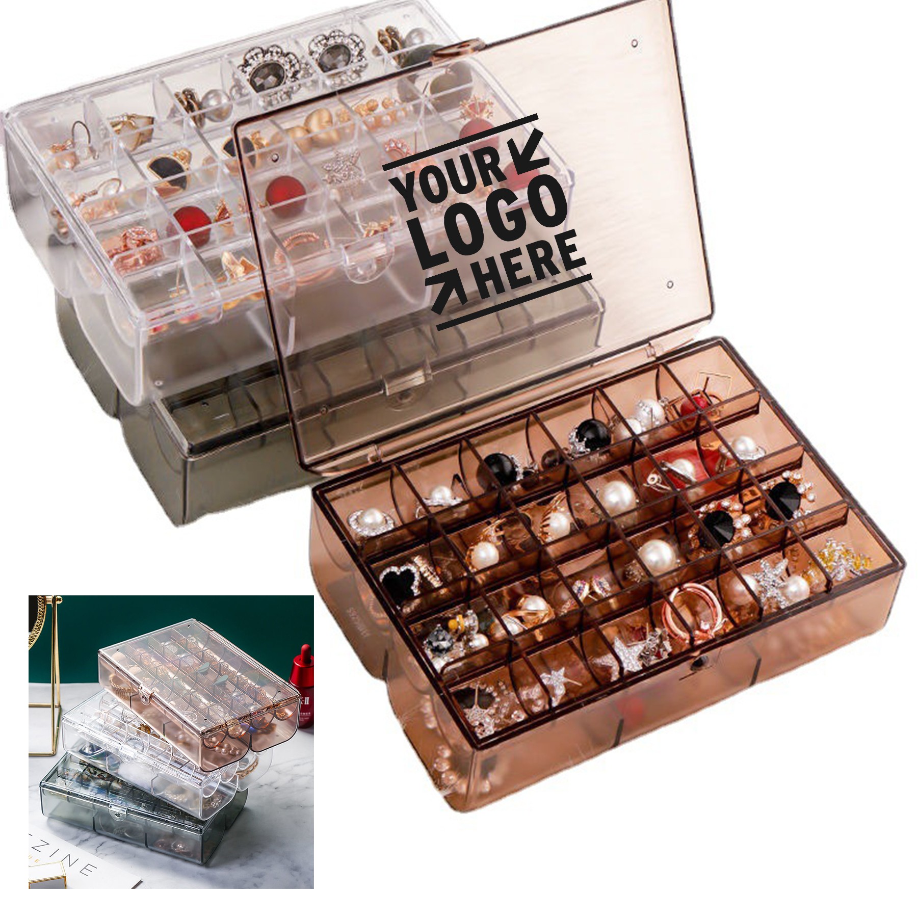 Minimalist Style Travel Jewelry Organizer Tray 2