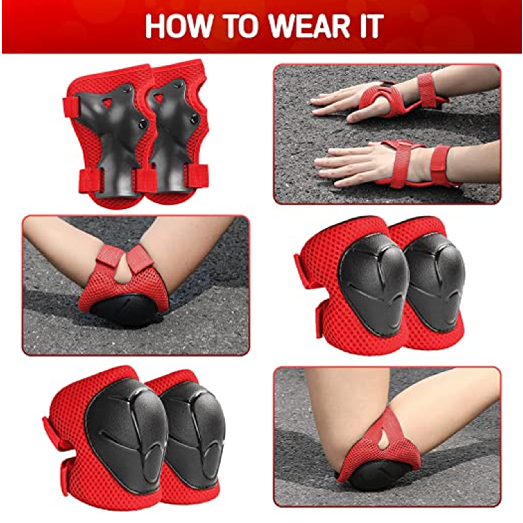 Protective Gear Set Knee Pads for Kids 3