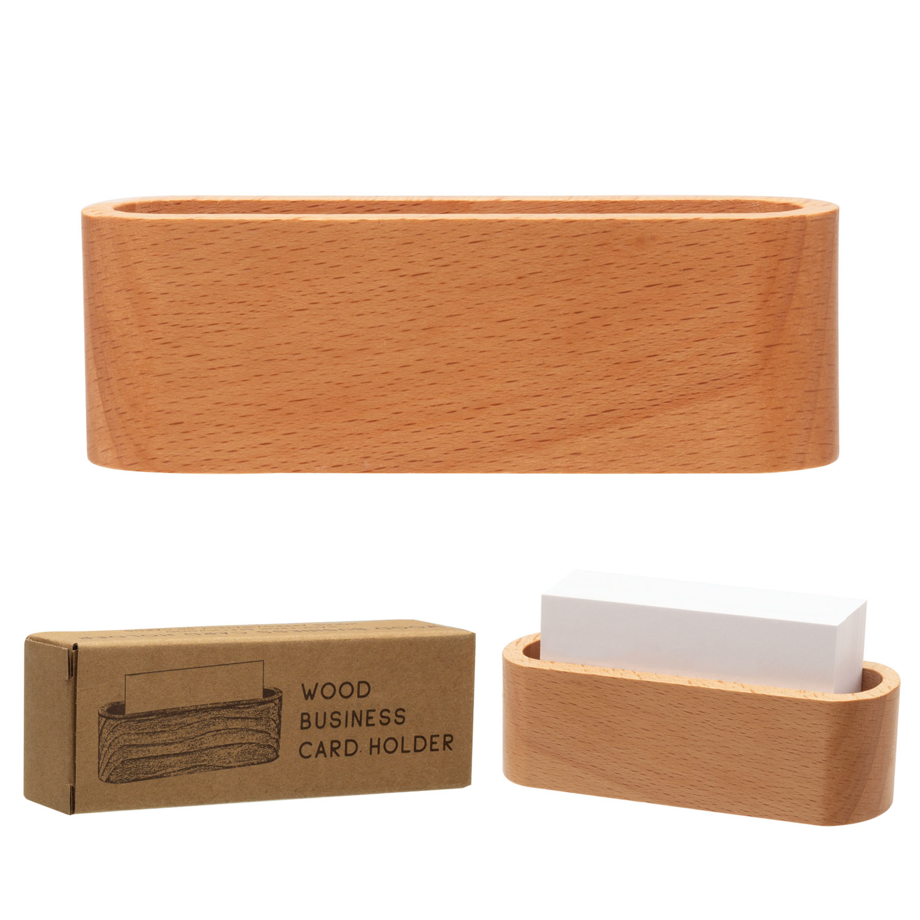 Wood Business Card Holder 2